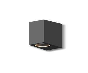 CALEX Applique Sanremo, per esterni & interni, attacco GU10, forma rettangolare, LED Downlight, impermeabile, senza lampadina, Antracite