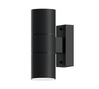 CALEX Applique Turin, per esterni & interni, 2x GU10, forma cilindrica, Up & Downlight, impermeabile, senza lampadina, Nero