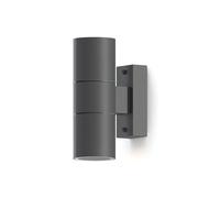 CALEX Applique Turin, per esterni & interni, 2x GU10, forma cilindrica, Up & Downlight, impermeabile, senza lampadina, Antracite