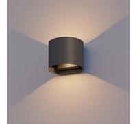 CALEX Applique Verona, per esterni & interni, luce calda Up & Down, fascio luminoso regolabile, impermeabile, Nero