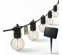 CALEX Catena Solaree Vista, 10 m, 20 lampade, luce calda, impermeabile, con telecomando