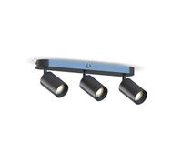 Calex Faretto da Soffitto LED, 4 Luci, Ovale, GU10, Nero e Oro | Include due anelli intercambiabili, con finitura nera o dorata a scelta secondo il tuo stile
