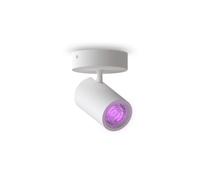 CALEX Faretto da soffitto LED Smart, 1 luce tonda, orientabile, colori RGB & luce da fredda a calda, Dimmerabile, controllo app Wi-Fi & vocale, Bianco
