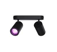 CALEX Faretto da soffitto LED Smart, 2 luci ovali, orientabile, colori RGB & luce da fredda a calda, Dimmerabile, controllo app Wi-Fi & vocale, Nero