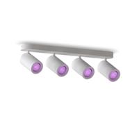 CALEX Faretto da soffitto LED Smart, 4 luci ovali, orientabile, colori RGB & luce da fredda a calda, Dimmerabile, controllo app Wi-Fi & vocale, Bianco