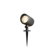 Calex Faretto da esterno a LED, picchetto a terra, spina, nero, 2.700 K Calex