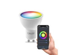 CALEX Faretto LED Smart GU10, Bianca Fredda a Calda, WiFi App | Regola la temperatura di luce da fredda a calda, con controllo vocale tramite Alexa, Google Home o Siri