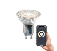 CALEX Faretto LED Smart GU10, RGB e Bianca, Dimmerabile, WiFi App | Scegli tra 16 milioni di colori, con controllo vocale tramite Alexa, Google Home o Siri, senza hub