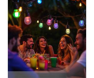 Calex Ghirlanda luminosa LED Vibey, lunghezza 10 m, telecomando, RGBIC, CCT Calex