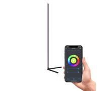 CALEX Lampada da Terra Smart, 140cm, RGB e Bianca, Angolare | Ideale come lampada d'angolo per il soggiorno, con controllo vocale tramite Alexa o Google Home