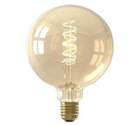 CALEX Lampadina LED E27, G125, Filamento a spirale, Vintage Oro, 2100K Luce calda, Dimmerabile