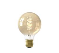 CALEX Lampadina LED E27, G80, Filamento a spirale, Vintage Oro, 2100K Luce calda, Dimmerabile