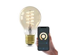 CALEX Lampadina LED Smart, E27, A60, Filamento Oro, luce calda, Dimmerabile, controllo app Wi-Fi & vocale