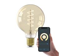 CALEX Lampadina LED Smart, E27, G95, Filamento Oro, luce calda, Dimmerabile, controllo app Wi-Fi & vocale