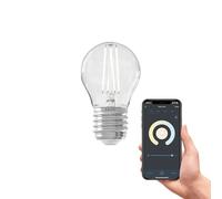 CALEX Lampadina LED Smart, E27, P45, Filamento, luce calda, Dimmerabile, controllo app Wi-Fi & vocale