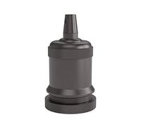 Calex - Portalampada in alluminio, 60 W, 250 V, E27, modello Peak M-003, diametro 50 mm, colore: Nero perla opaco