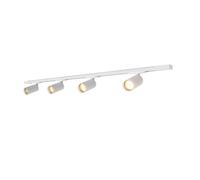 CALEX Sistema di binario LED, 2 m con 4 faretti GU10 orientabili, colore Bianco, plafoniera moderna