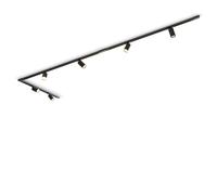 CALEX Sistema di binario LED, 3 m con 6 faretti GU10 orientabili, colore nero opaco, plafoniera moderna