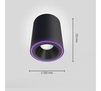 Calex SMART Halo Spot Faretto LED da soffitto, nero Calex