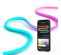 CALEX Striscia LED Neon Flex 2 m, RGBIC illuminazione d'ambiente flessibile, controllo da app e voce, wifi, per interni e scrivania