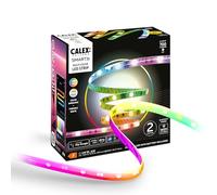 CALEX Striscia LED Smart, 2 m, colori RGBIC, flessibile & ritagliabile, Dimmerabile, controllo app Wi-Fi & vocale, con telecomando