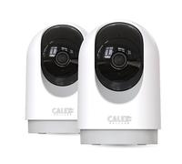 CALEX Telecamera di Sicurezza Intelligente, Telecamera PTZ da Interno 2K con Auto Tracking, Visione Notturna, Rilevamento del Movimento, Controllo tramite App, Audio Bidirezionale, 2-pack