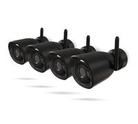 CALEX Telecamera di Sicurezza Intelligente, Telecamera WiFi 2K da Esterno con Controllo tramite App, Visione Notturna e Audio Bidirezionale, per Esterni, 4-pack