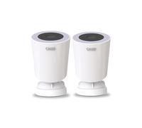 CALEX Telecamera di Sicurezza Intelligente, Telecamera WiFi Spotlight 2K con Visione Notturna e Rilevamento del Movimento, per Esterni, 2-pack