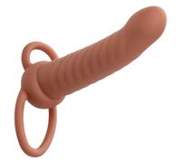 Calexotics - maxx ribbed dual penetrator 10 vibrazioni marrone