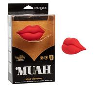 California Exotics Naughty Bits Muah Mini Vibrator Red