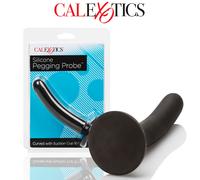 CalExotics Silicone Pegging Curved Probe Anal Plug Anale Curvo con Ventosa Nero