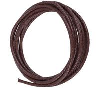 CALFOVERA 366 iarda di Cordino in Vera Pelle Intrecciata da 5mm Marrone Scuro Rotondo in Vera Pelle per Cravatte Bolo per La Creazione di Gioielli Collane Bracciali Intrecci Progetti Fai da Te