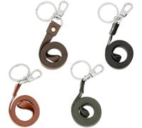 CALFOVERA 4 pz 4 Colori PU Pelle Portachiavi con Chiusura in Metallo Resistente Tracolla Porta Badge ID Collana Lunga 18.5 x 0.39 Pollici Cordino Ufficio Cordino per Uomo Donna Chiave Carta Cellulare