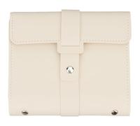 CALFOVERA 42 Paio di Porta Orecchini Portatili A Forma di Libro per Donne Design Pieghevole A Libro in Pelle PU Porta Gioielli Organizer da Viaggio Custodia per Gioielli Collana Anello (Beige)