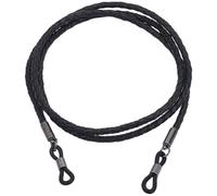 CALFOVERA Catene Portaocchiali In Pelle Bovina Cordino Portaocchiali In Vera Pelle Intorno Al Collo Cordino Universale per Occhiali Cinturino Portaocchiali Da Sole per Uomo e Donna (Nero)