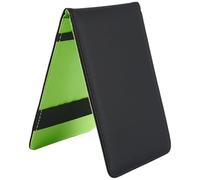 CALFOVERA Libro Segnapunti da Golf in Pelle PU Nera, Accessorio Portatile per Il Campo da Golf, Libretto delle Distanze, Custodia Tascabile, Portadocumenti con Cinturino Elastico, Regalo per Golfisti