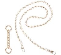 CALFOVERA Tracolla A Catena Sottile per Borsa In Microfibra In Pelle PU con Fibbie e Prolunga In Lega per Piccole Borse Da Donna A Tracolla O A Tracolla 49.41 pollice di Lunghezza (Bianco/Oro)