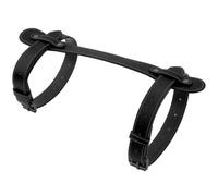 CALFOVERA Tracolla per Coperta da Picnic in Pelle PU Nera per Esterni Portatile con Manico in Pelle Cintura Porta Tappetino da Moto Sacco A Pelo Regolabile Supporto Tappetino Yoga Casa Campeggio