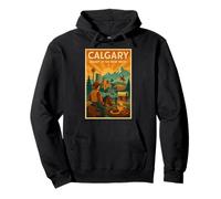 Calgary Canada - Poster da viaggio vintage stile Felpa con Cappuccio