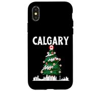 Calgary, orizzonte, inverno, neve, canada, canadese, natale, NYE Custodia per iPhone X/XS