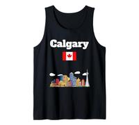 Calgary Souvenir Alberta Provincia Bandiera Canadese Viaggio Canada Canotta