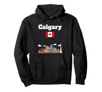 Calgary Souvenir Alberta Provincia Bandiera Canadese Viaggio Canada Felpa con Cappuccio
