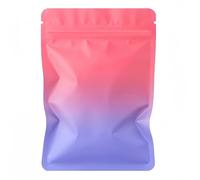 Cali Packs - Sacchetti in Mylar con chiusura lampo, richiudibili, con chiusura a pressione da 3,5 mm, colore: rosso/viola, 9 x 12 cm, 100 pezzi)