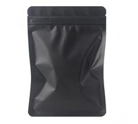 Cali Packs - Sacchetti in Mylar, richiudibili, con chiusura lampo, per alimenti, gioielli, elettronica (nero, 7 x 10 cm)