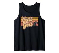 Cali Tshirt Girl California Beach Summer Vacation 70s Retro Canotta
