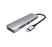 CALIBAN Hub USB C Convertitore Tipo C a -Compatibile 4K VGA Multi USB 3.0 PD Dock Station per Pro Docking Station USB C