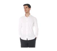 Caliban, ,Shirts ,Uomo ,Bianco ,M Camicia in tessuto tecnico no stiro