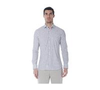 Caliban, ,Shirts ,Uomo ,Multicolore ,M Camicia in tessuto tecnico no stiro rigata