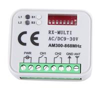 CALIBAN Universale RX Multi Frequenza 300-868MHz Ricevitore 2CH 12V 24V Modulo Relè Garage Porta 433.92MHz 868MHz Garage Door Receiver