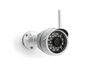 Caliber Smart Home Security Camera - Telecamera IP esterna - Sensore di movimento - Microfono e altoparlante incorporato - Fotocamera Full HD 1080p - HWC401 - WiFi - Registrazione automatica - MicroSD